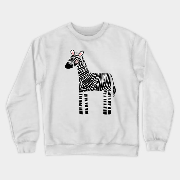 Zebra Crewneck Sweatshirt by NicSquirrell